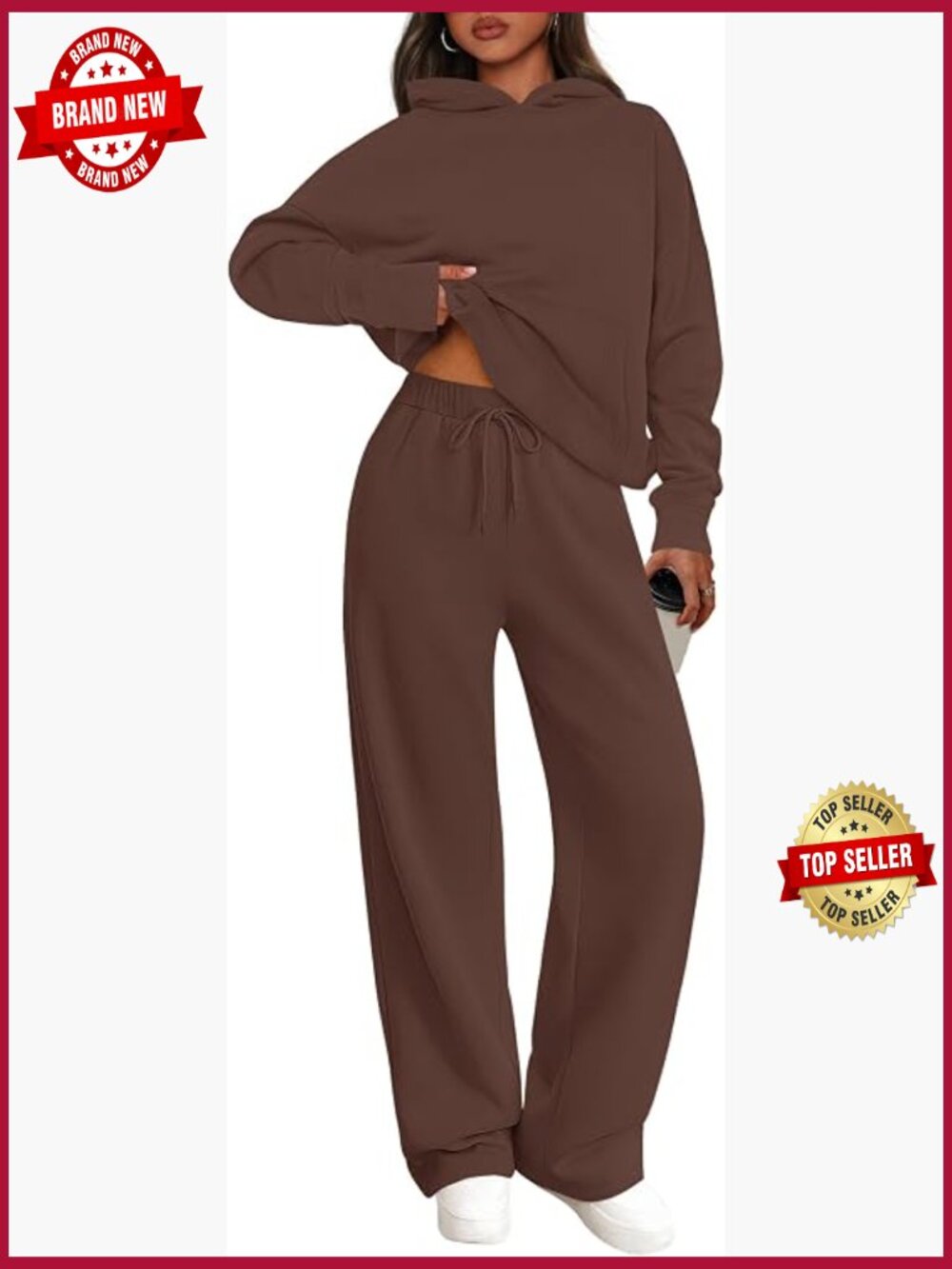 Oversized Hoodie and Wide Leg Sweatpants Set 2 Piece